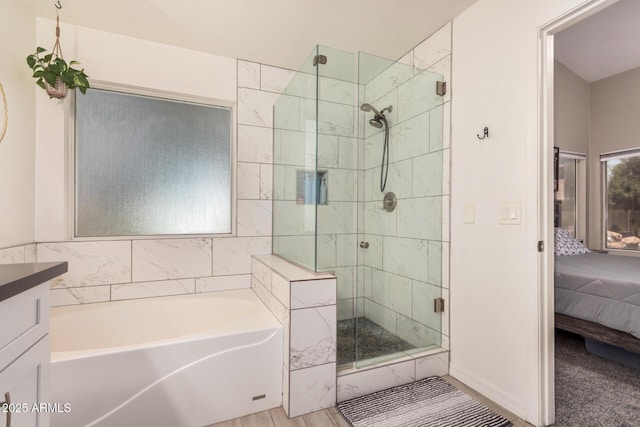 1583 N Constellation Ct, Gilbert, AZ 85234 - ensuite bathroom with a bath, a stall shower, and vanity