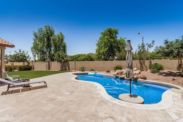 1583 N Constellation Ct, Gilbert, AZ 85234 - view of swimming pool with a patio and a fenced backyard