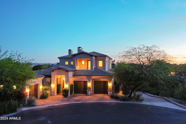 view of front of house featuring a garage