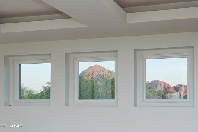 room details with a mountain view