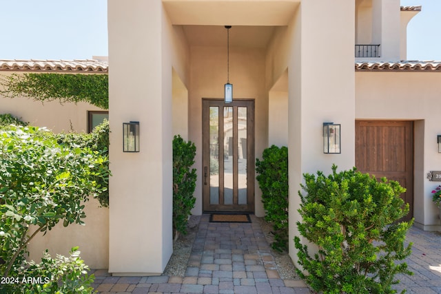 view of doorway to property