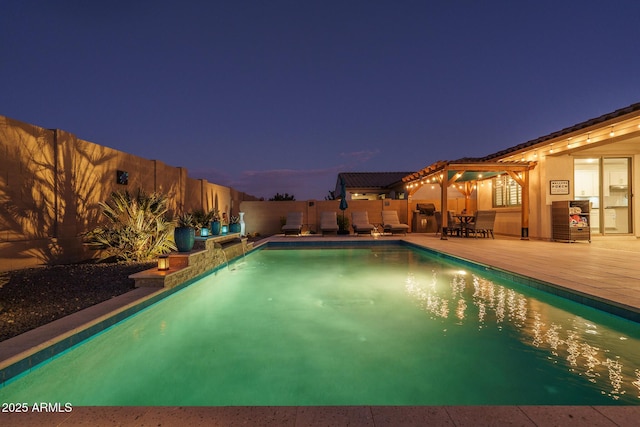 view of pool with a patio area