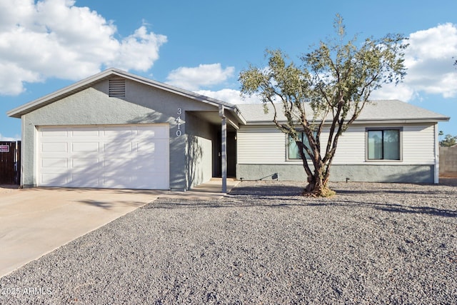 ranch-style house with a garage