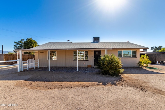 view of ranch-style house