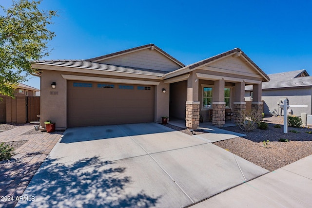 view of front of home featuring a garage