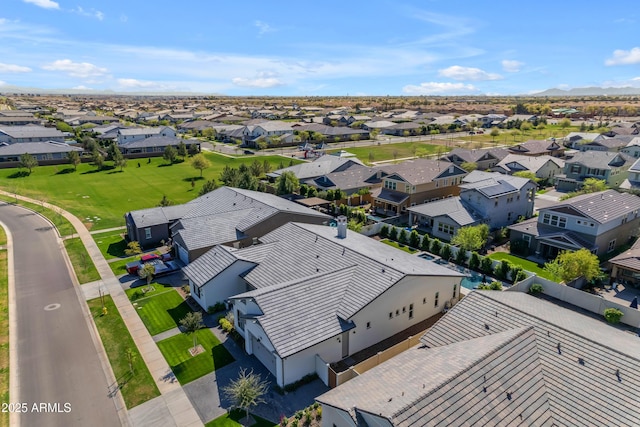 bird's eye view with a residential view