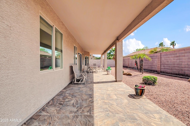 view of patio / terrace with a fenced backyard