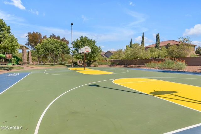 43271 W Little Dr, Maricopa, AZ 85138 - view of sport court with community basketball court and fence