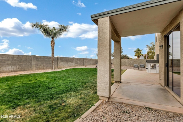 view of yard featuring a patio area