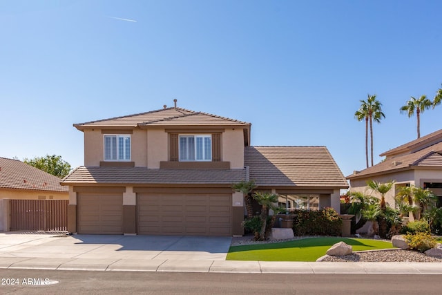 view of front of home featuring a garage