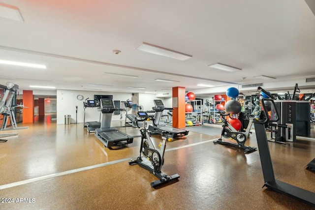 view of exercise room