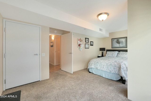 bedroom with carpet floors