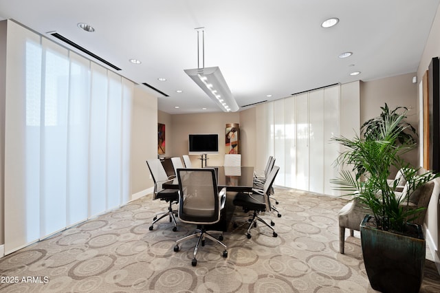 interior space featuring plenty of natural light and recessed lighting