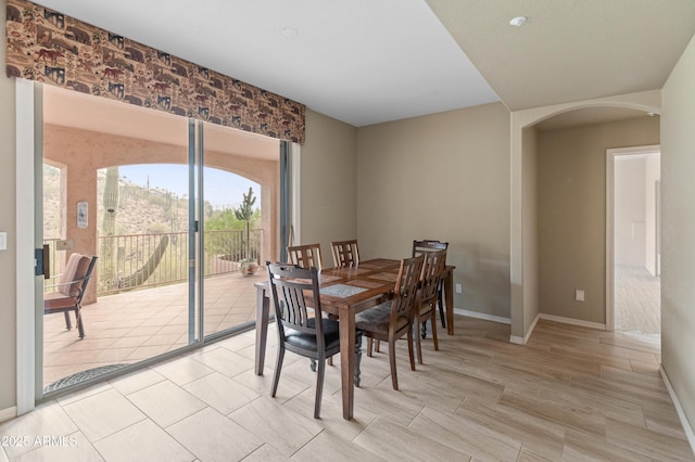 view of dining area