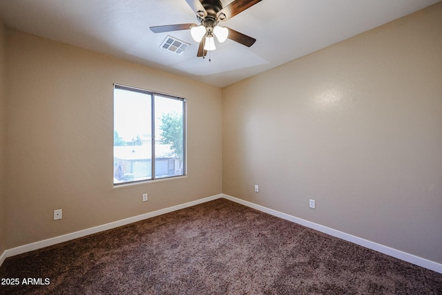 125 N 22nd Pl Unit 14, Mesa, AZ 85213 - spare room with a ceiling fan, carpet flooring, and baseboards