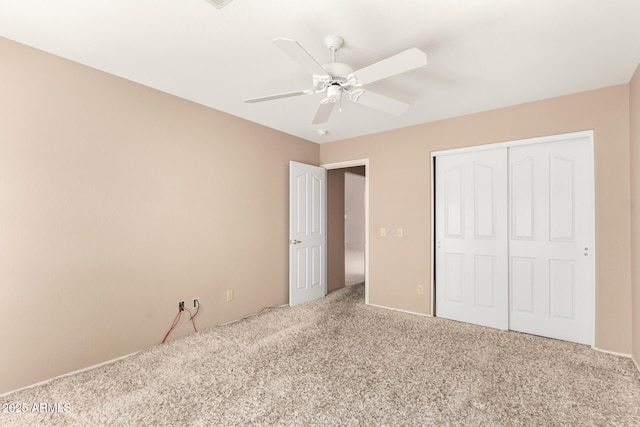 24907 S Lakestar Dr, Sun Lakes, AZ 85248 - unfurnished bedroom featuring carpet, a closet, and ceiling fan