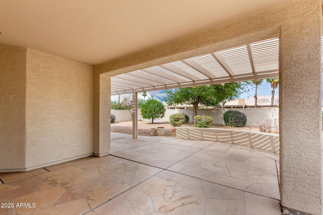 24907 S Lakestar Dr, Sun Lakes, AZ 85248 - fenced backyard with a pergola and a patio