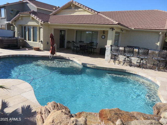 view of pool with a patio area