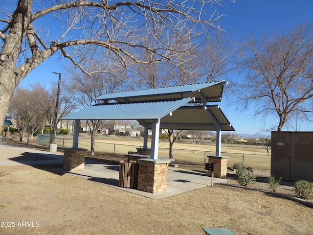 view of home's community with a gazebo