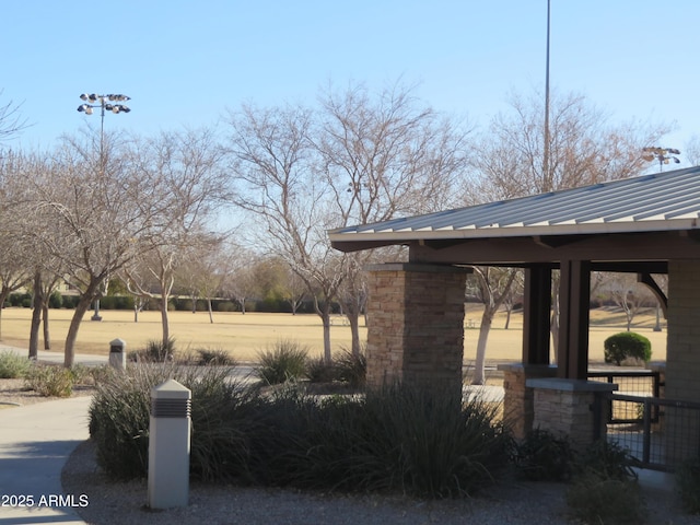 view of yard featuring a gazebo