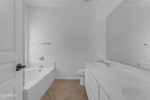 11630 W Jefferson St, Avondale, AZ 85323 - bathroom with a garden tub, double vanity, and tile patterned flooring