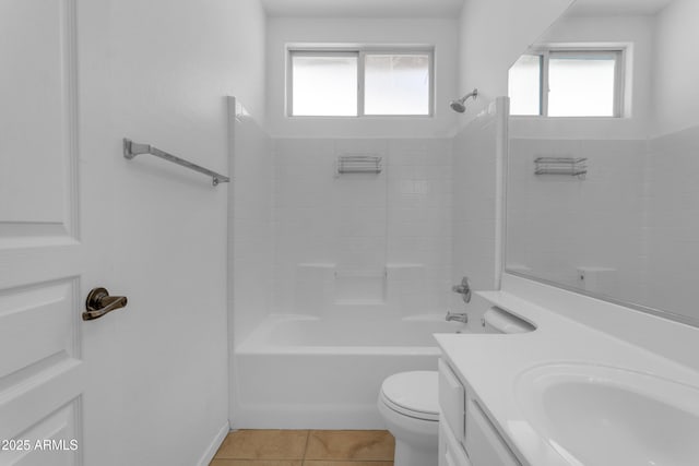 11630 W Jefferson St, Avondale, AZ 85323 - full bath featuring healthy amount of natural light, vanity, shower / bath combination, and tile patterned flooring