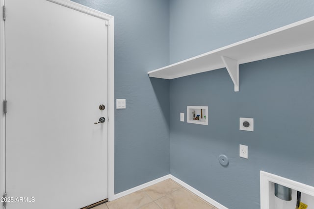 11630 W Jefferson St, Avondale, AZ 85323 - laundry room with washer hookup, hookup for an electric dryer, light tile patterned flooring, and gas dryer hookup