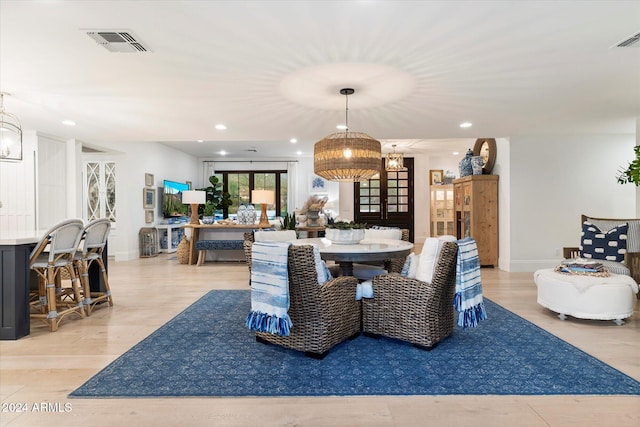 dining room with french doors