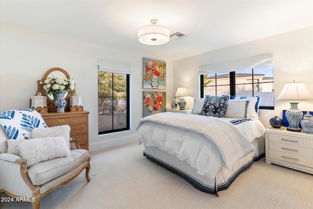 view of carpeted bedroom