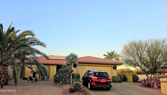 view of front of house featuring a garage