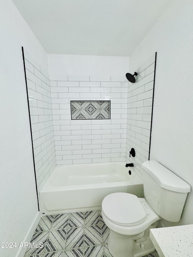 5984 W Geronimo Ct, Chandler, AZ 85226 - full bathroom with tile patterned floors, tub / shower combination, and toilet