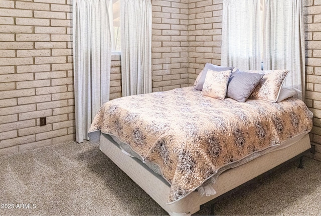 2452 Daisy Trl, Forest Lakes, AZ 85931 - bedroom featuring carpet floors and brick wall