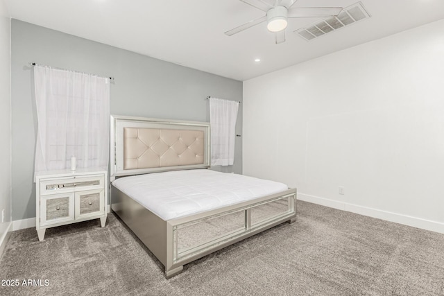 3614 W Granada Rd, Phoenix, AZ 85009 - bedroom featuring carpet, ceiling fan, and recessed lighting