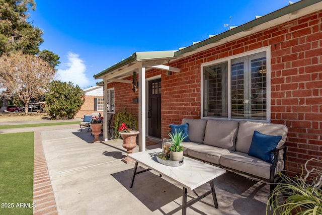 view of patio with an outdoor hangout area