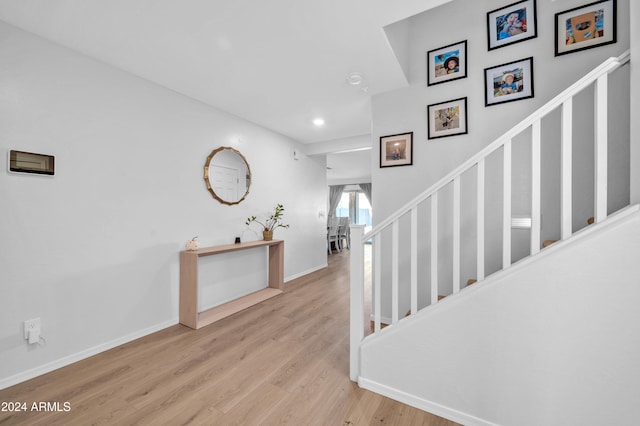 interior space with light wood-type flooring