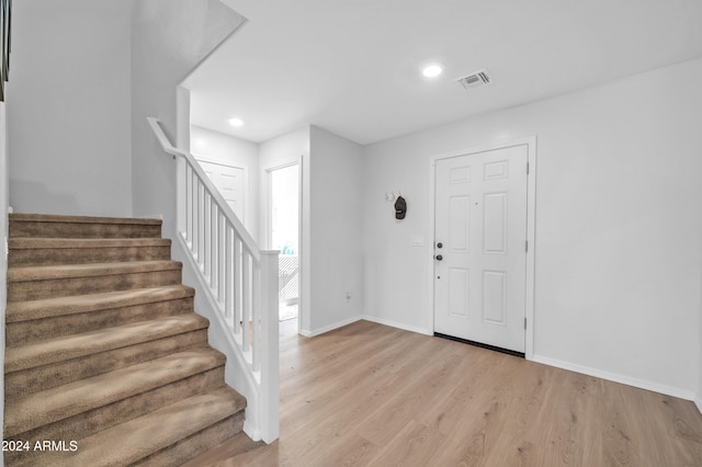 entryway featuring light wood-type flooring