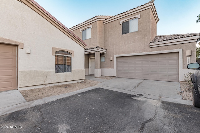 view of front of home featuring a garage