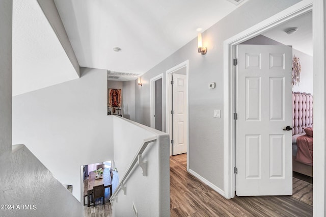 hallway featuring hardwood / wood-style flooring