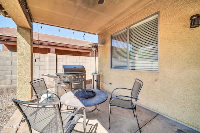 view of patio / terrace featuring grilling area