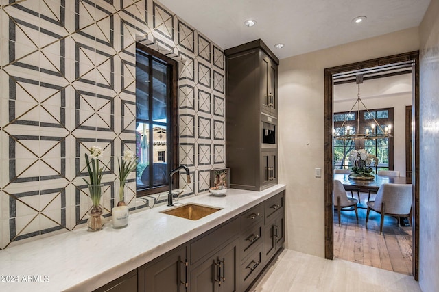 interior space featuring hardwood / wood-style floors and vanity