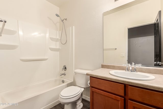 18008 W Tina Ln, Surprise, AZ 85387 - bathroom with vanity, toilet, and bathing tub / shower combination
