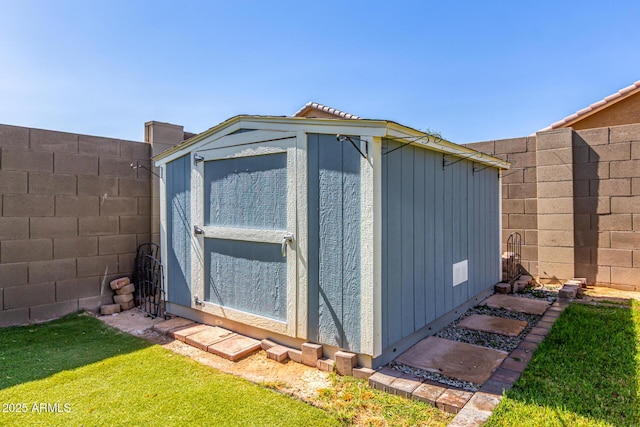 18008 W Tina Ln, Surprise, AZ 85387 - view of shed featuring a fenced backyard