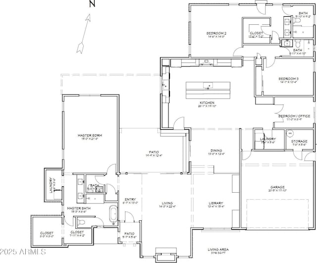 3186 E Stella Ln, Phoenix, AZ 85016 - room layout