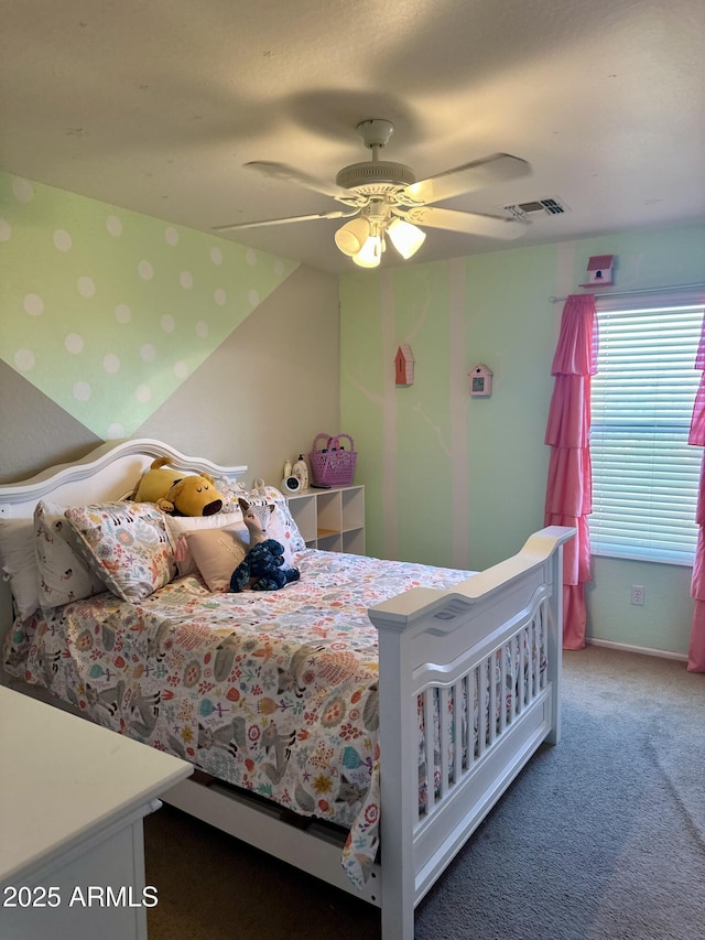 491 E Jeanne Ln, San Tan Valley, AZ 85140 - carpeted bedroom with a ceiling fan