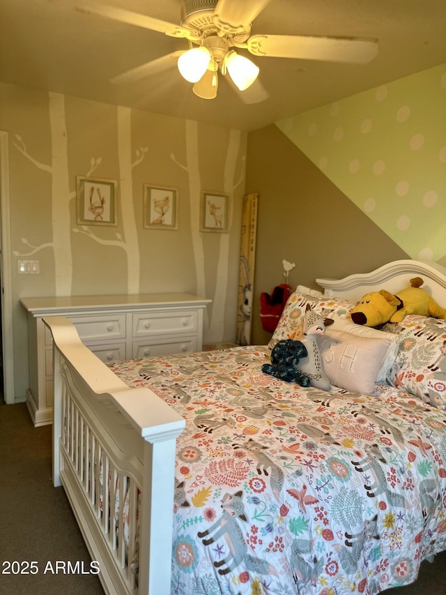491 E Jeanne Ln, San Tan Valley, AZ 85140 - bedroom with a ceiling fan and carpet