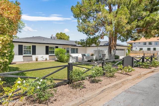 3308 N 51st St, Phoenix, AZ 85018 - ranch-style home featuring a gate, a garage, and stucco siding