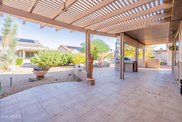 view of patio with a pergola