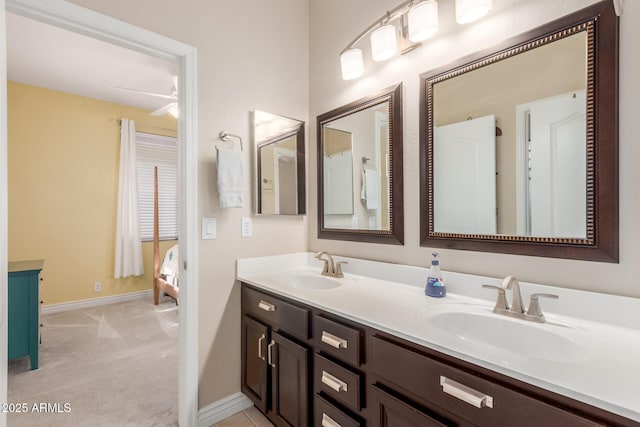 bathroom featuring vanity