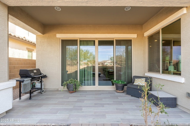 view of patio / terrace featuring area for grilling