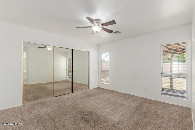 1371 W Gary Dr, Chandler, AZ 85224 - unfurnished bedroom featuring carpet, ceiling fan, and a closet
